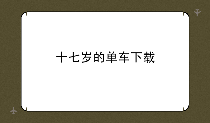 十七岁的单车下载