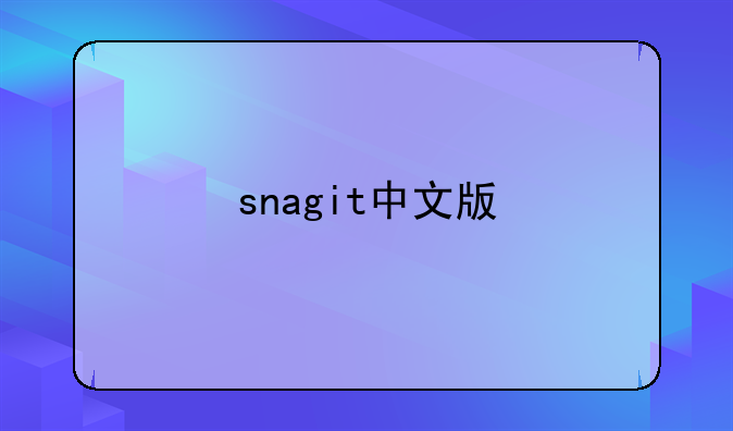 snagit中文版